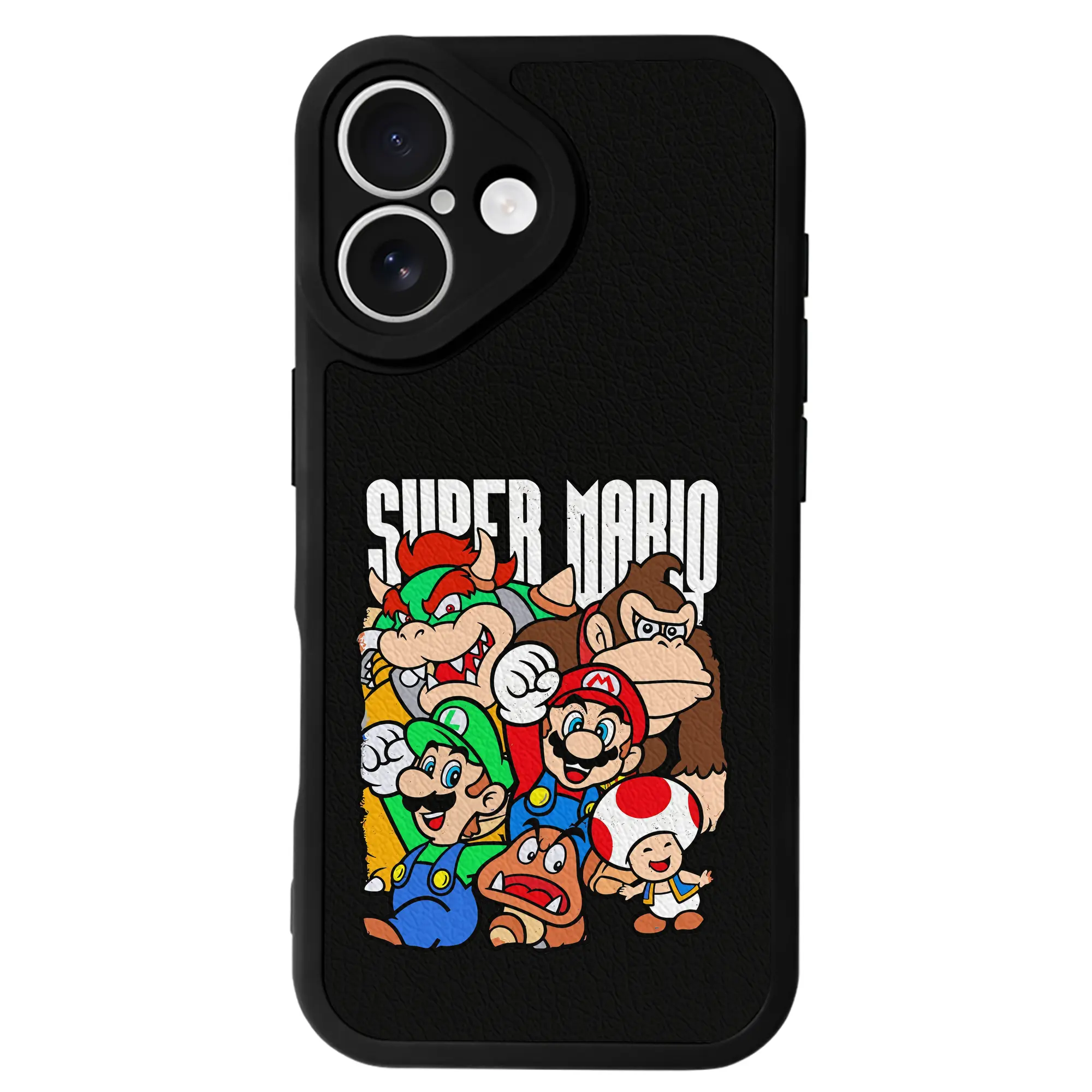 マリオ グッズ マリオ - IPhone 16シリーズ対応 ・ シリコンスマホケース ・ レザー調 ・ 高精度フィット ・ 耐衝撃 ・ ワイヤレス充電対応 ・ 精密カット